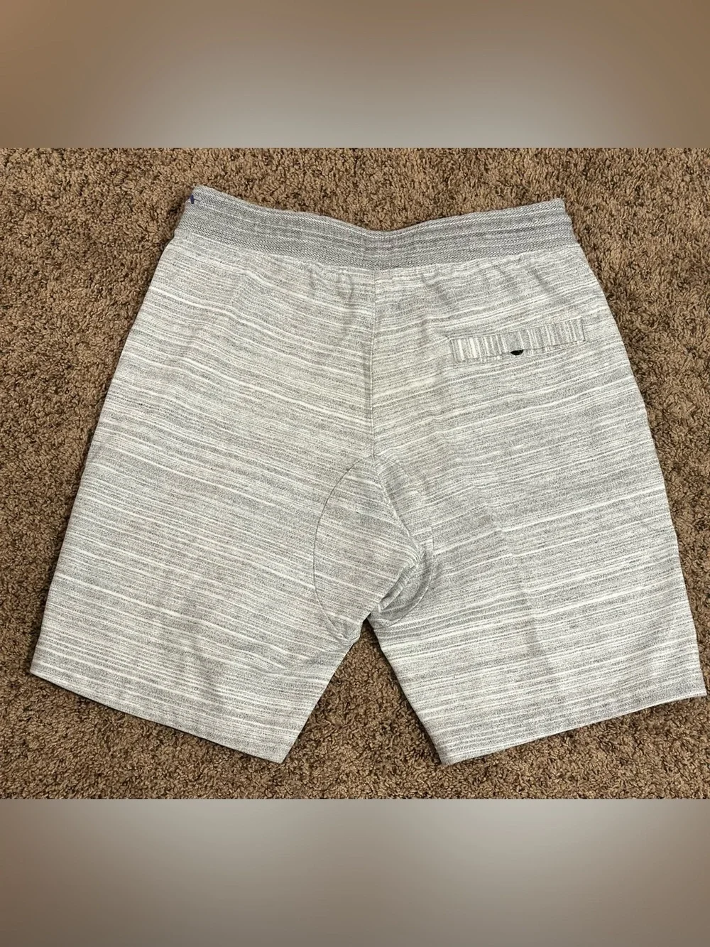 Nike Light Gray Heather Athletic Shorts with Black Accents